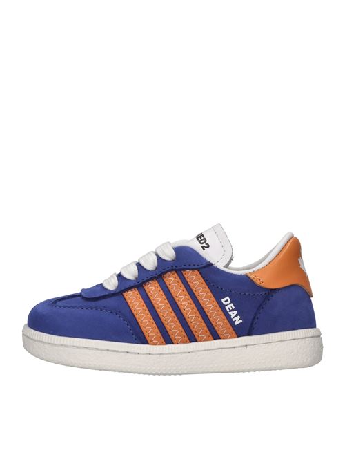 Sneakers in pelle DSQUARED2 | 80133 NABUK/GINEVRABLU-ARANCIO
